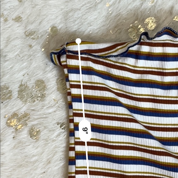 Striped orange white tube top - Picture 4 of 5